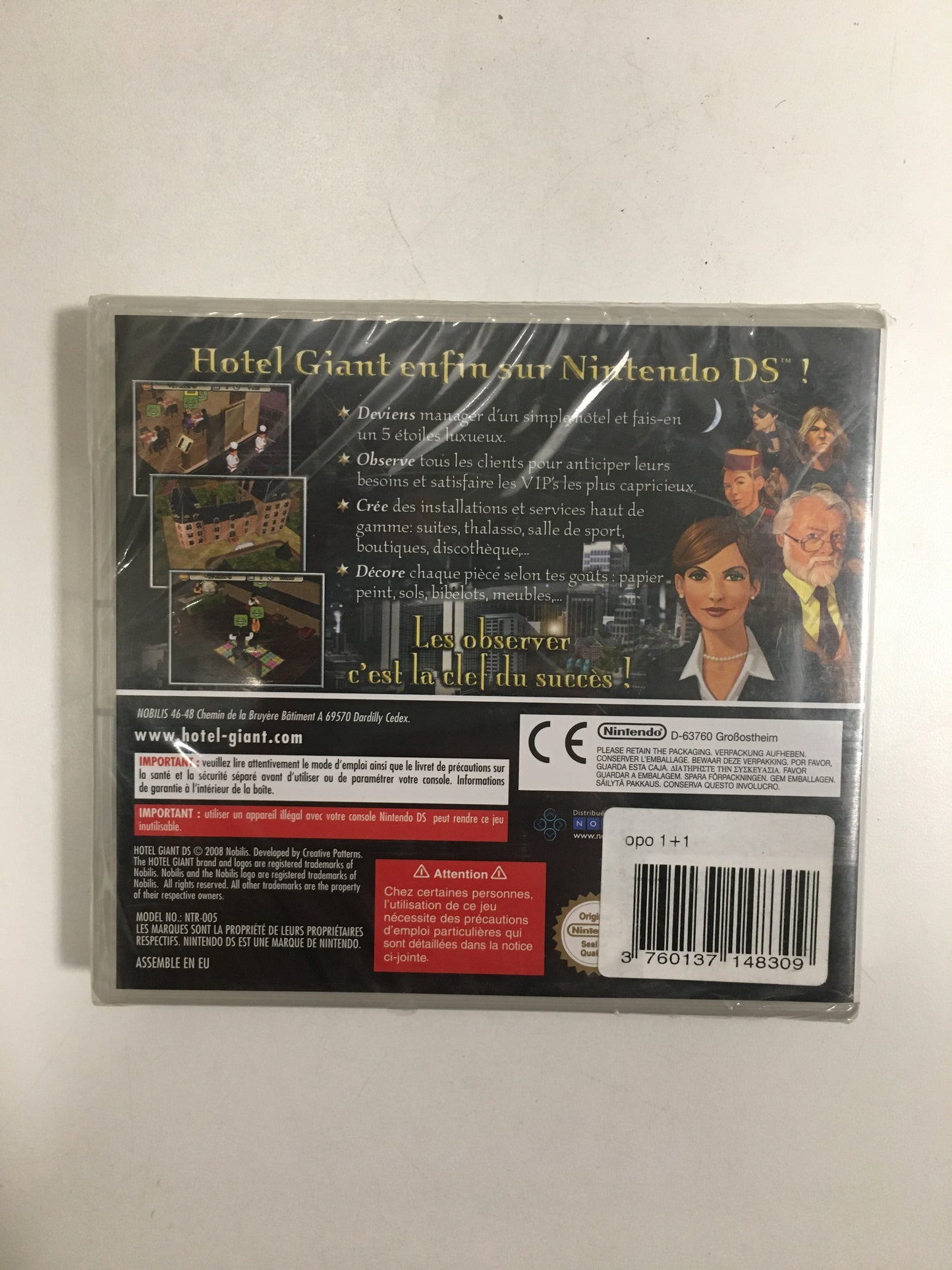 Hôtel giant Nintendo ds neuf sous blister
