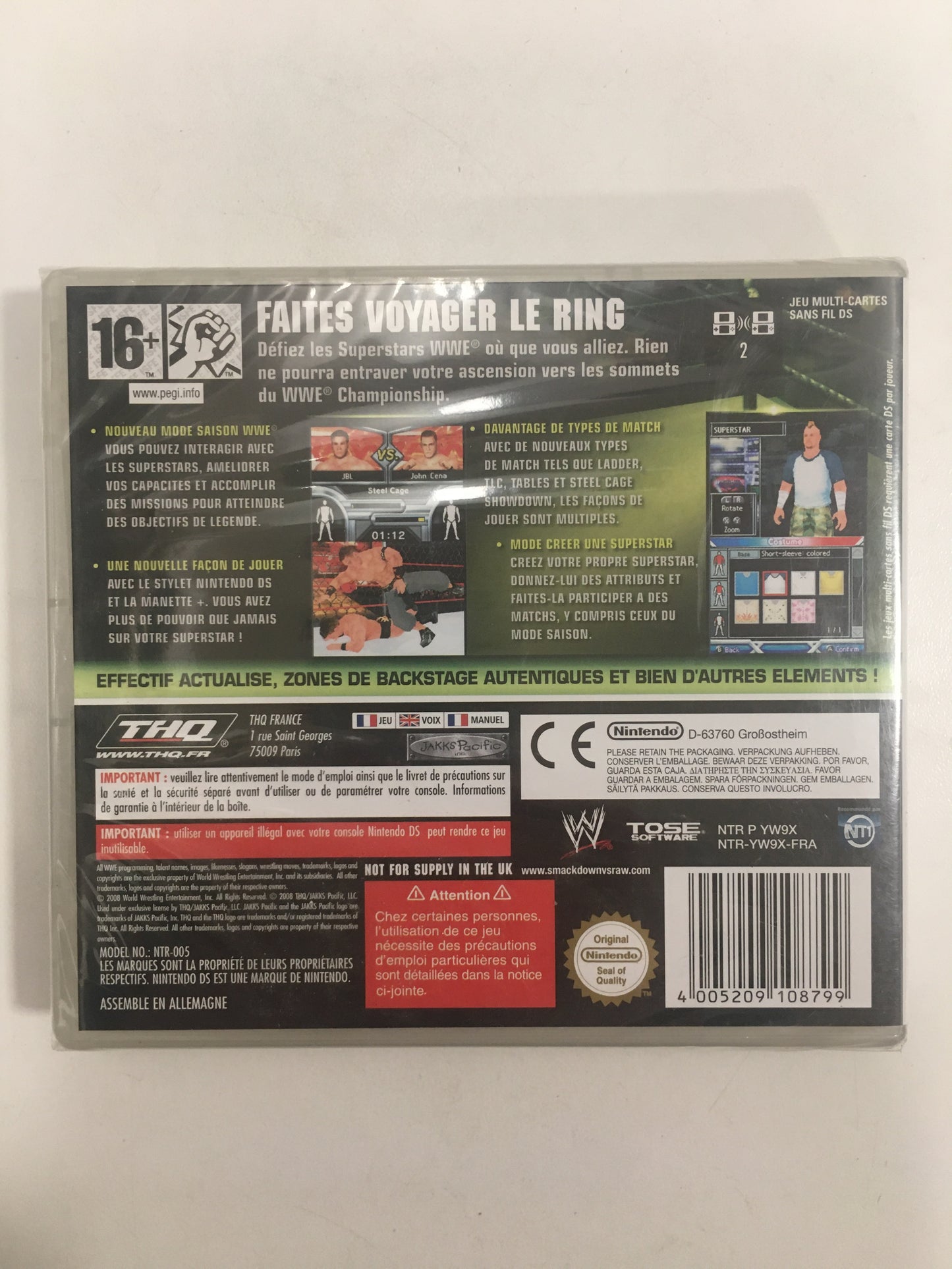 Smack Down Vs Raw 2009 Nintendo ds neuf sous blister - OKAZO-9