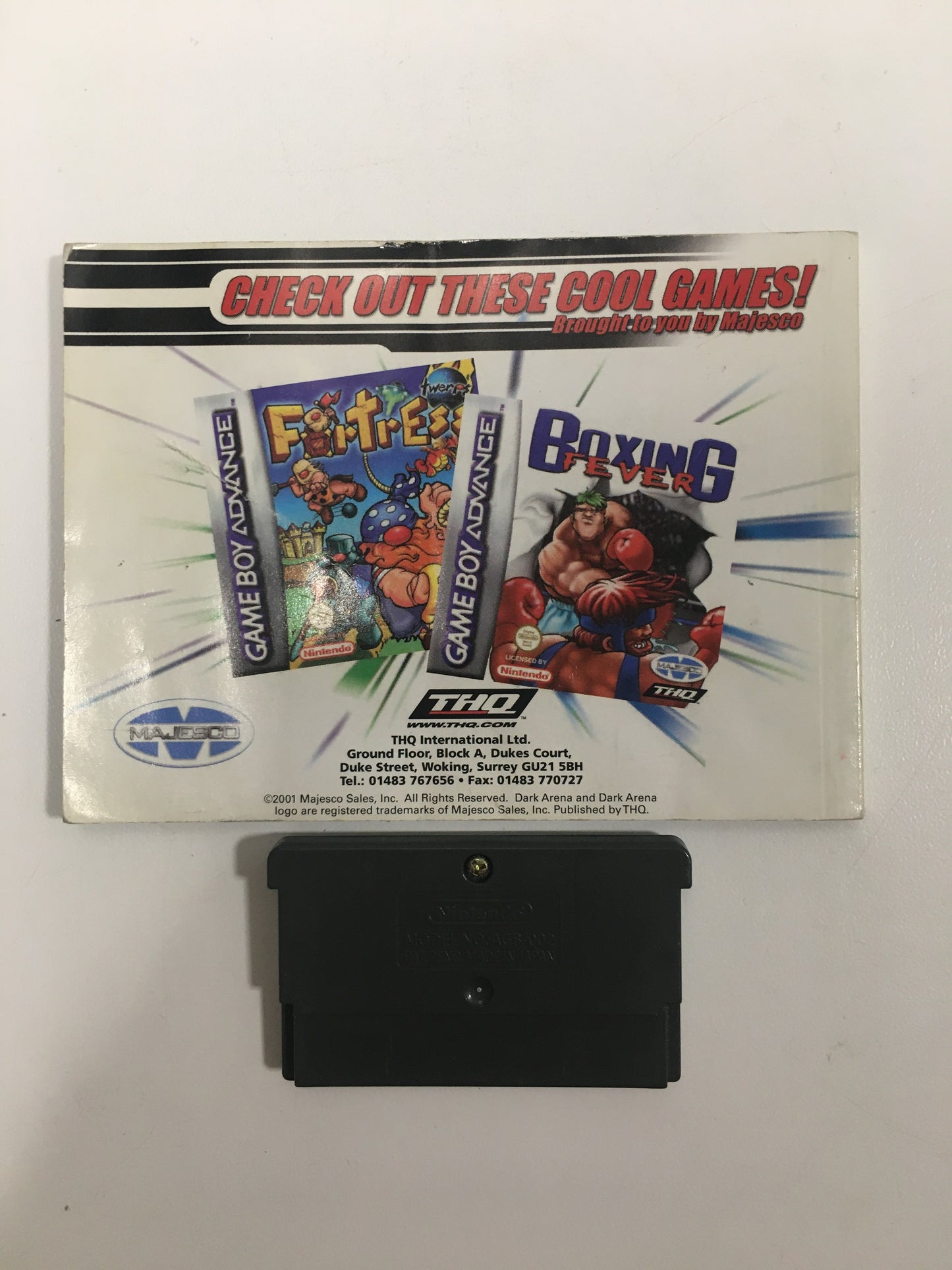 dark arena Nintendo Game boy advance avec notice