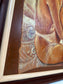 Tableau / peinture huile ou acrylique sur fibres végétales tahiti 2004 Gisèle Ledoux