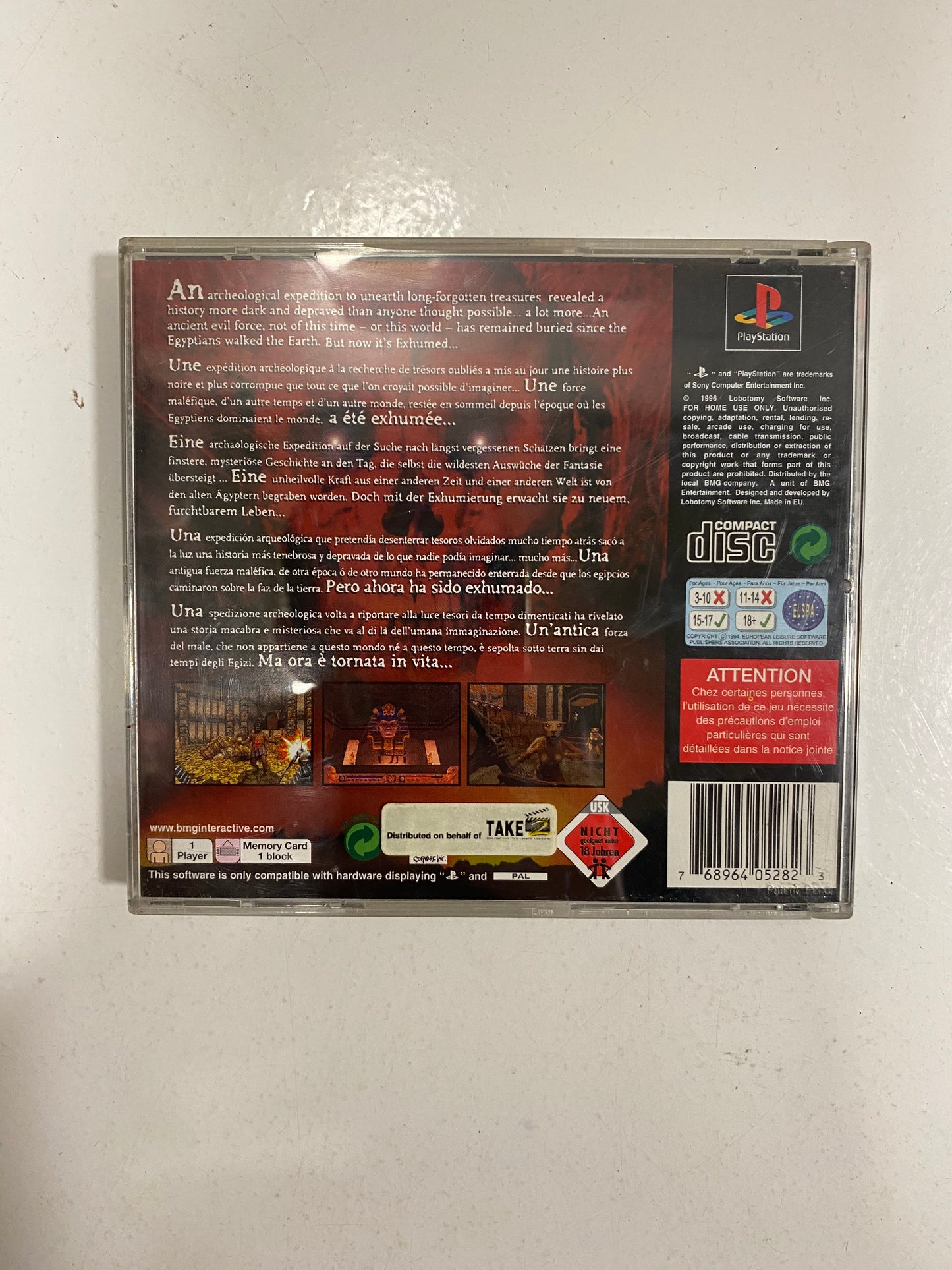 Exhumed Sony ps1 avec notice