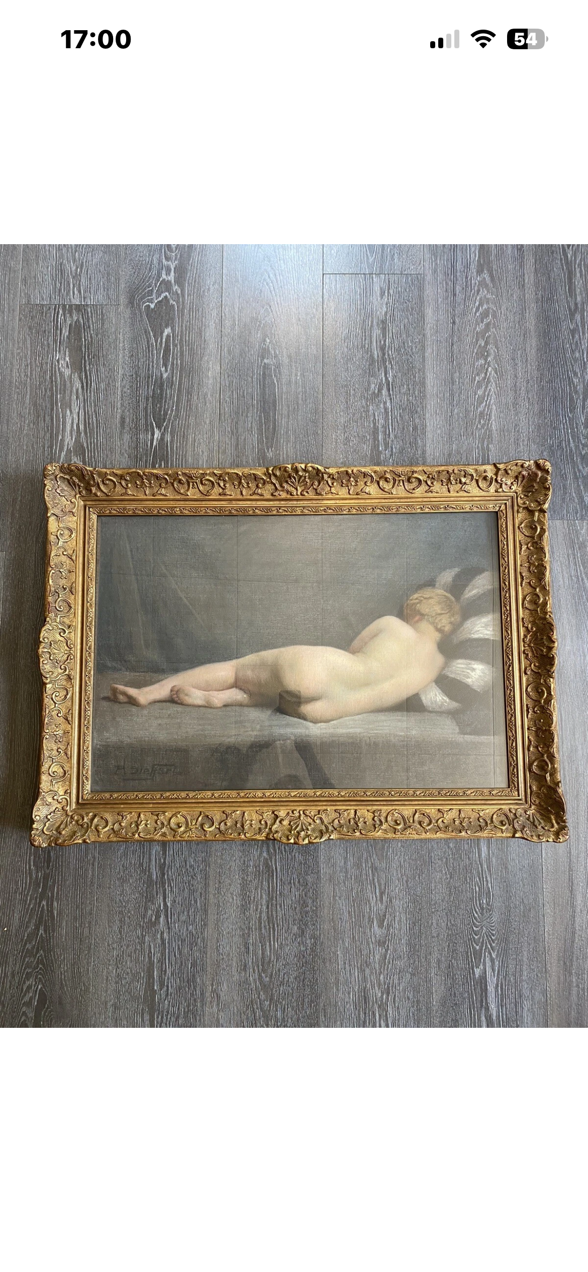 Tableau Peinture Sur Toile Paul Sieffert ( 1874-1957) Jeune Garçonne Nue Pastel
