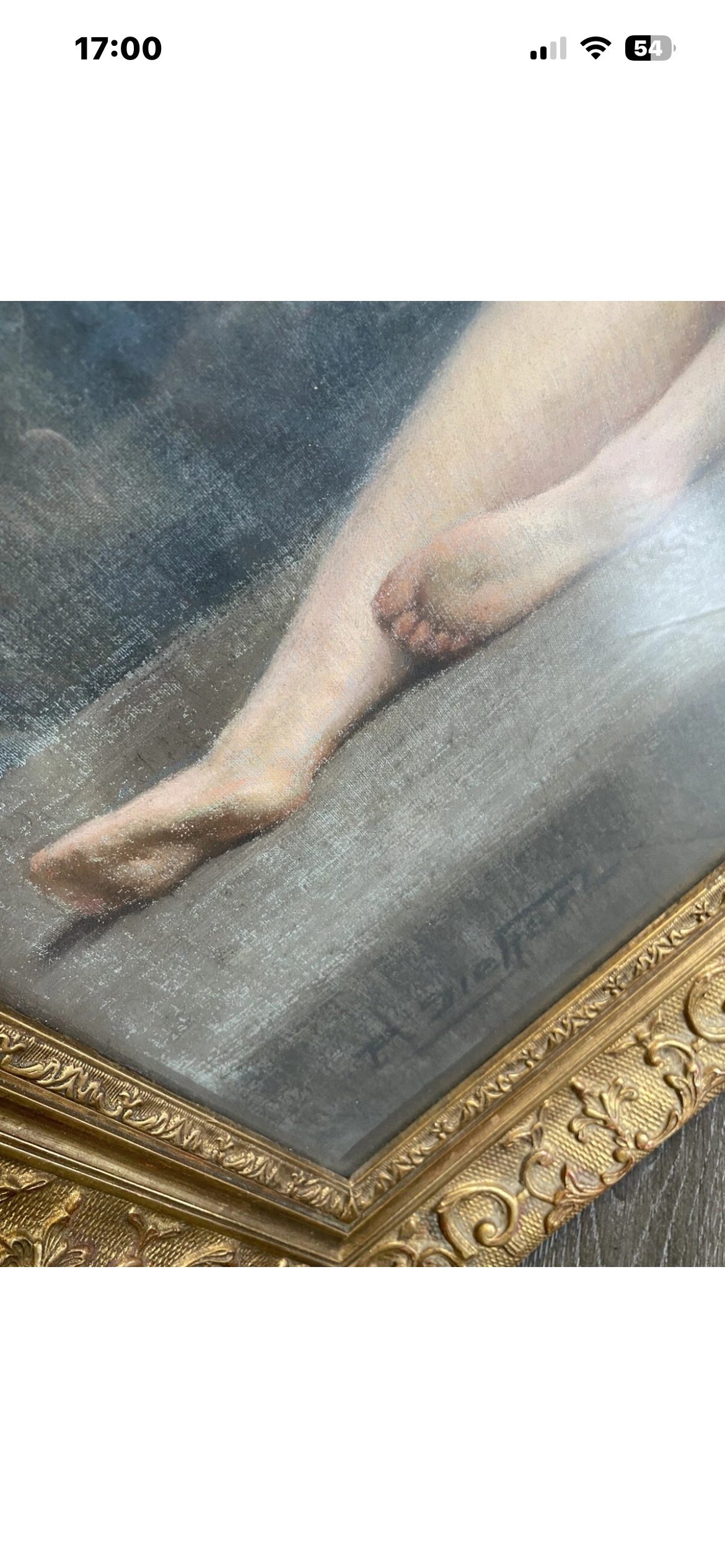 Tableau Peinture Sur Toile Paul Sieffert ( 1874-1957) Jeune Garçonne Nue Pastel