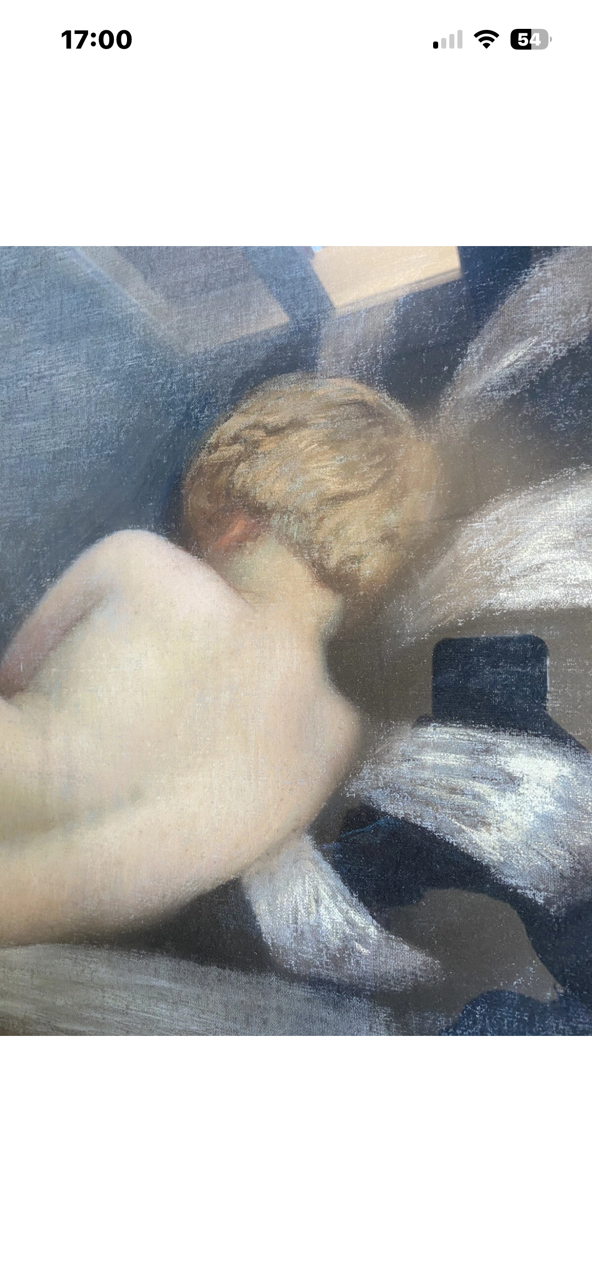 Tableau Peinture Sur Toile Paul Sieffert ( 1874-1957) Jeune Garçonne Nue Pastel