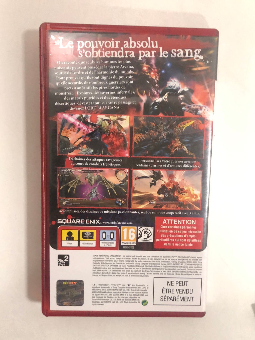 Lord Of Arcana Edition Guilde des Tueurs Sony psp avec notice