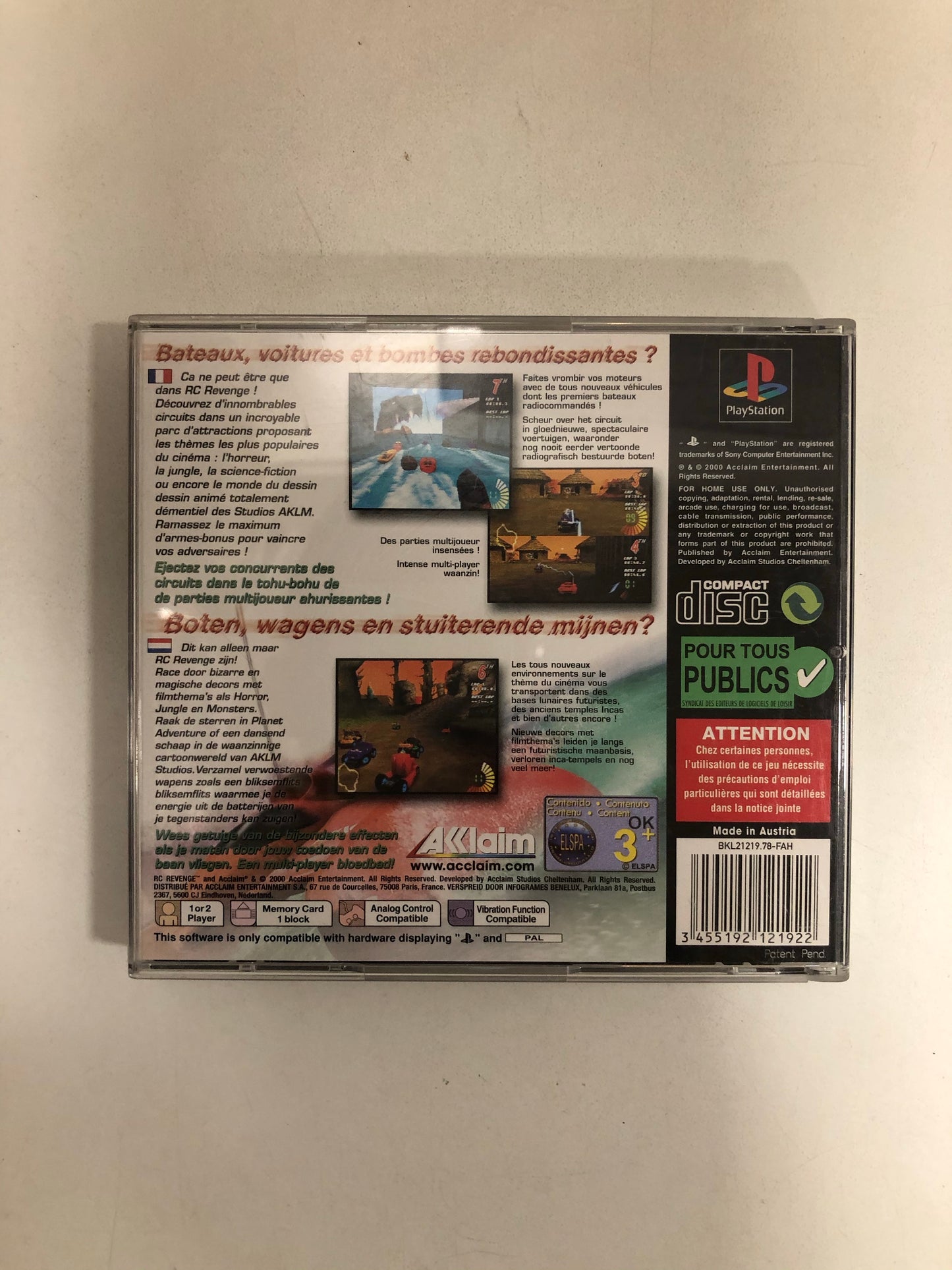 Rc revenge PAL Sony Ps1 sans notice