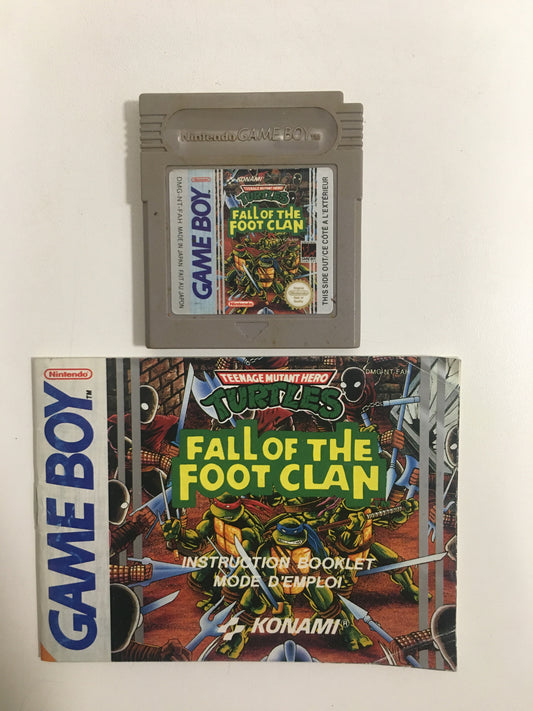 turtles fall of the foot clan Nintendo Game boy FAH avec notice
