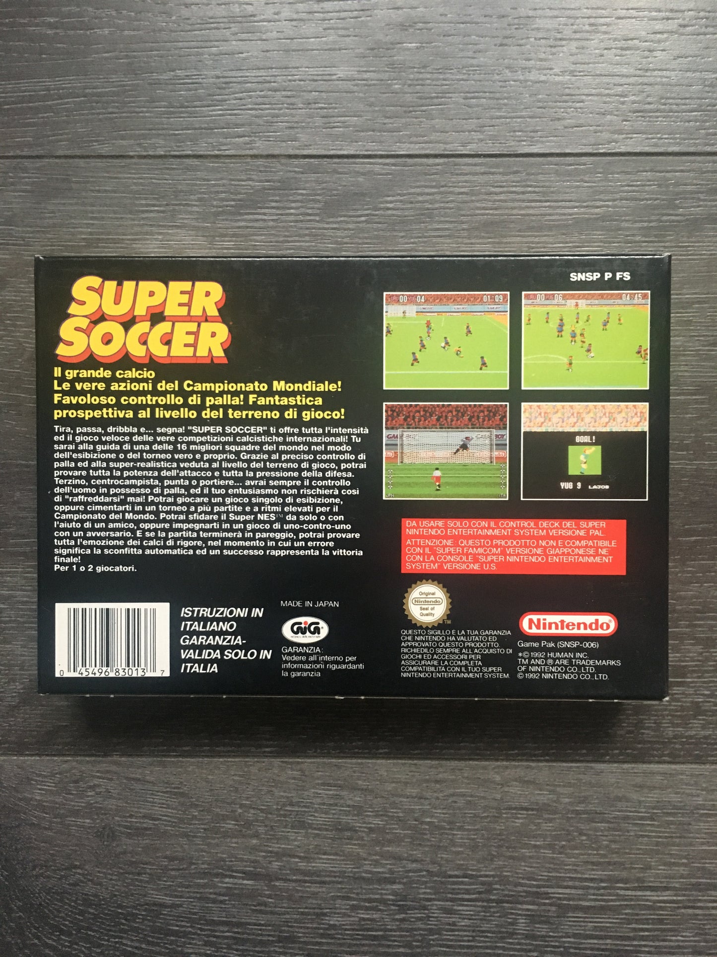 Super soccer super Nintendo neuf