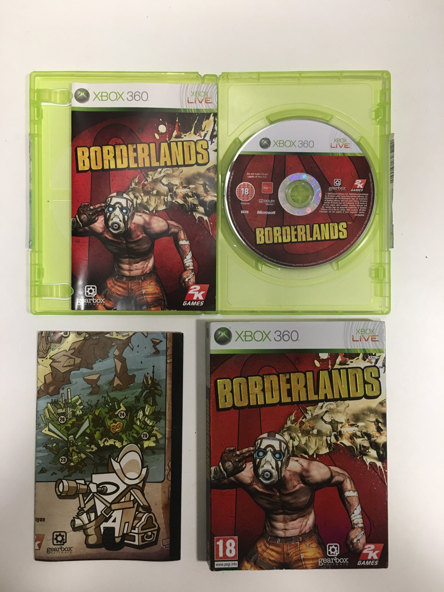 Borderlands Xbox 360 PAL complet avec couverture cartonnée