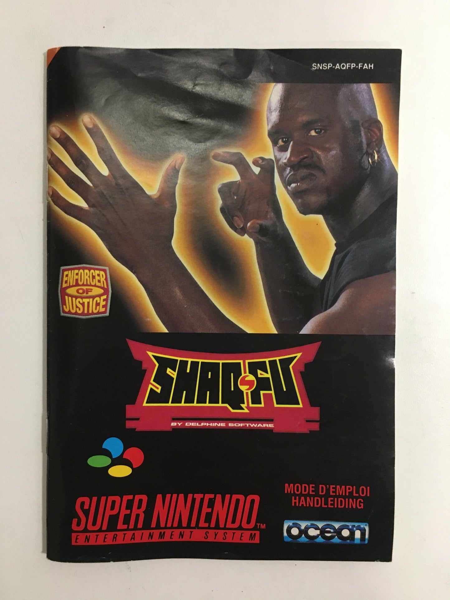 Shaq fu super Nintendo boîte notice sans cale