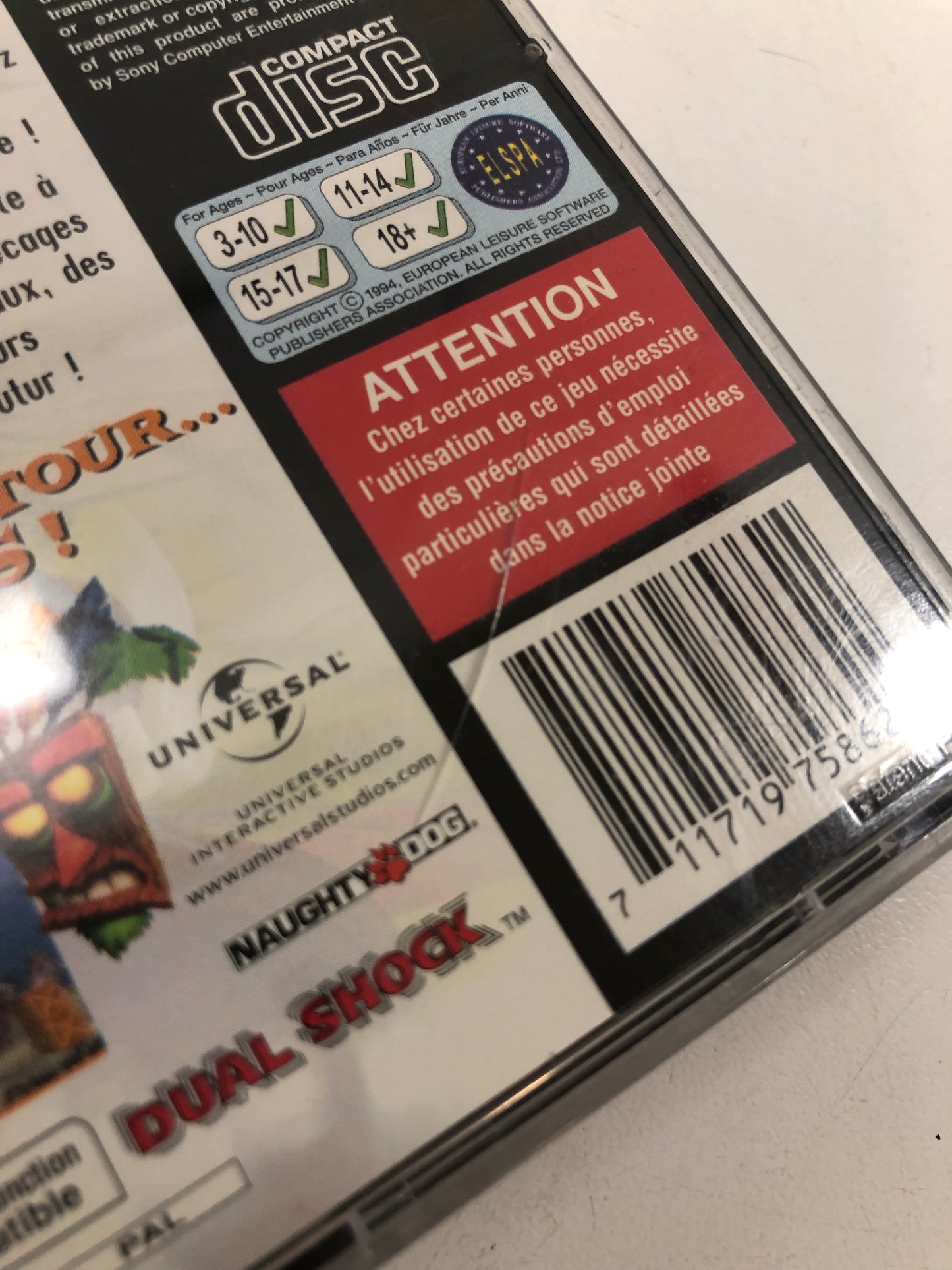 Crash bandicoot 3 warped + démo PAL Sony Ps1 avec notice