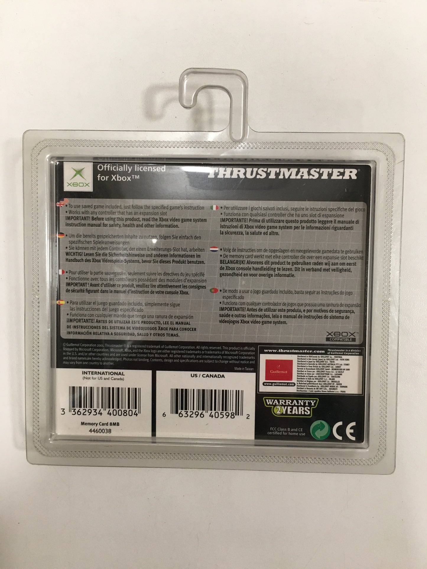 Xbox memory card thrustmaster neuf sous blister