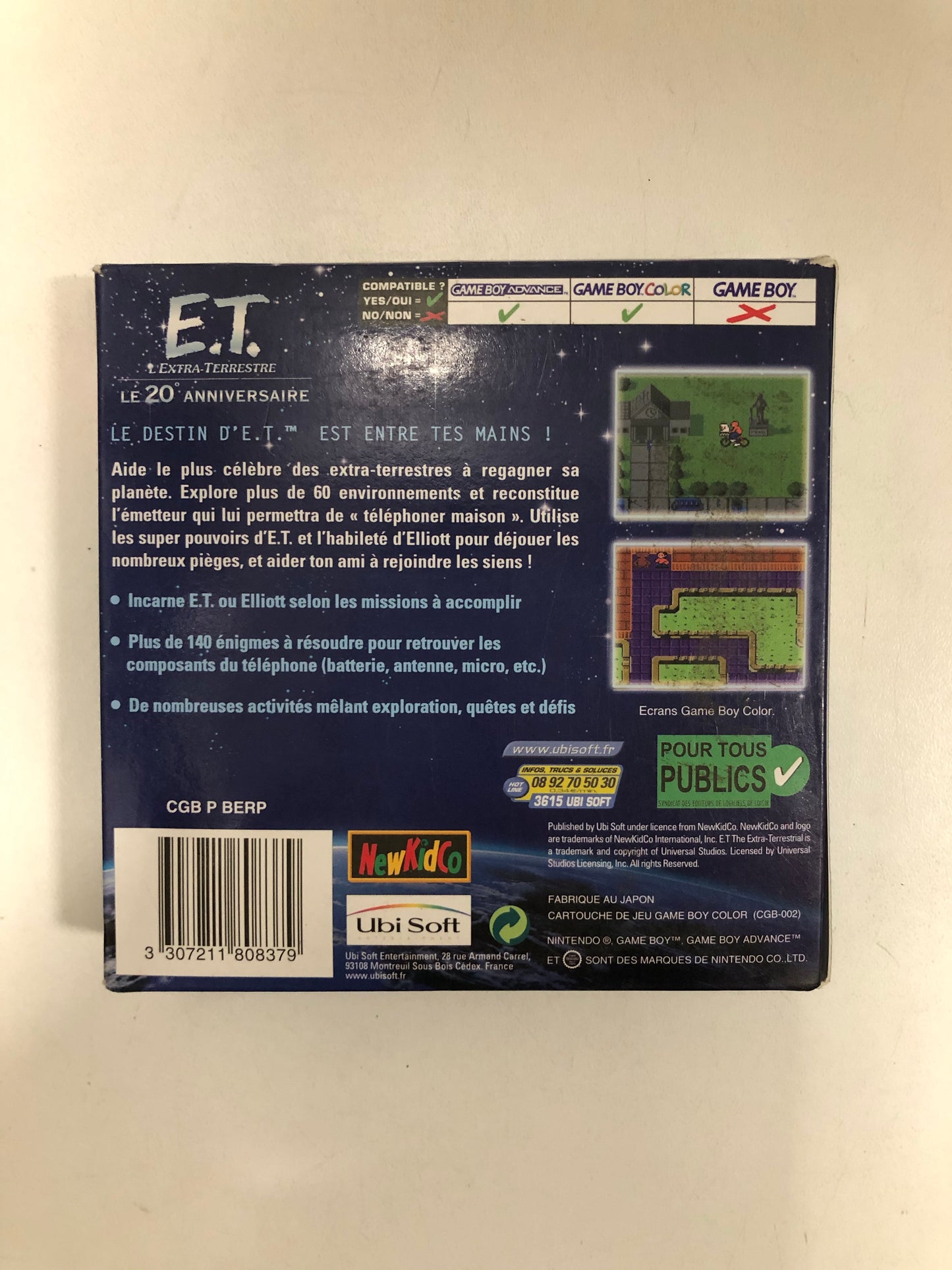 e.t l’extra terrestre EUR Nintendo game boy color avec notice