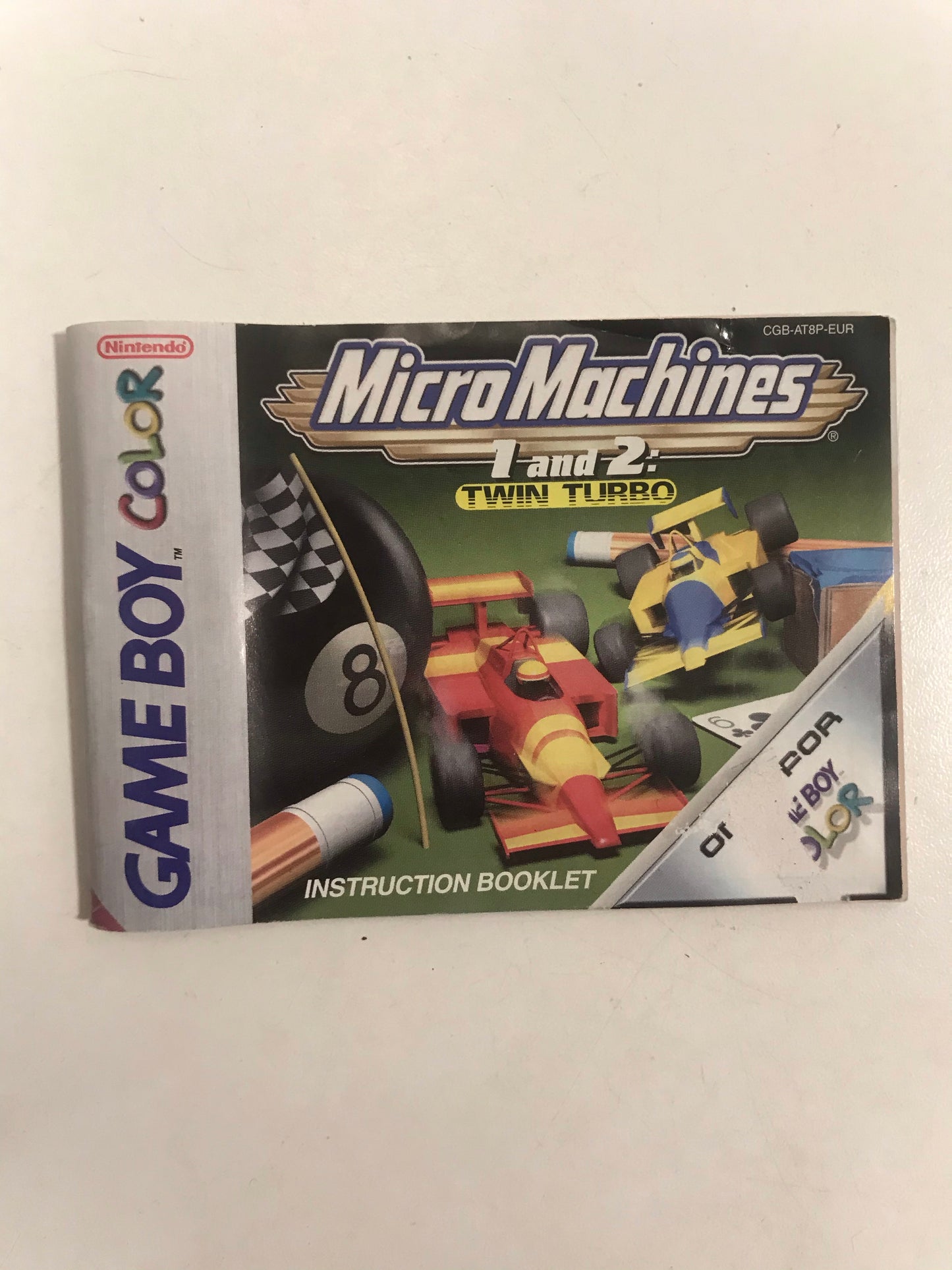 Micro machines 1 and 2 twin turbo Nintendo Game boy color avec notice