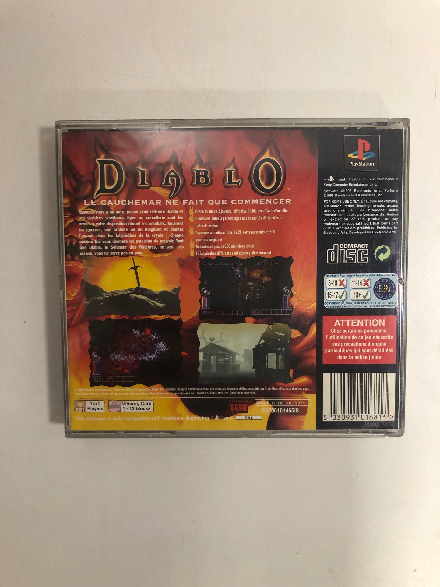 Diablo Sony ps1 avec notice