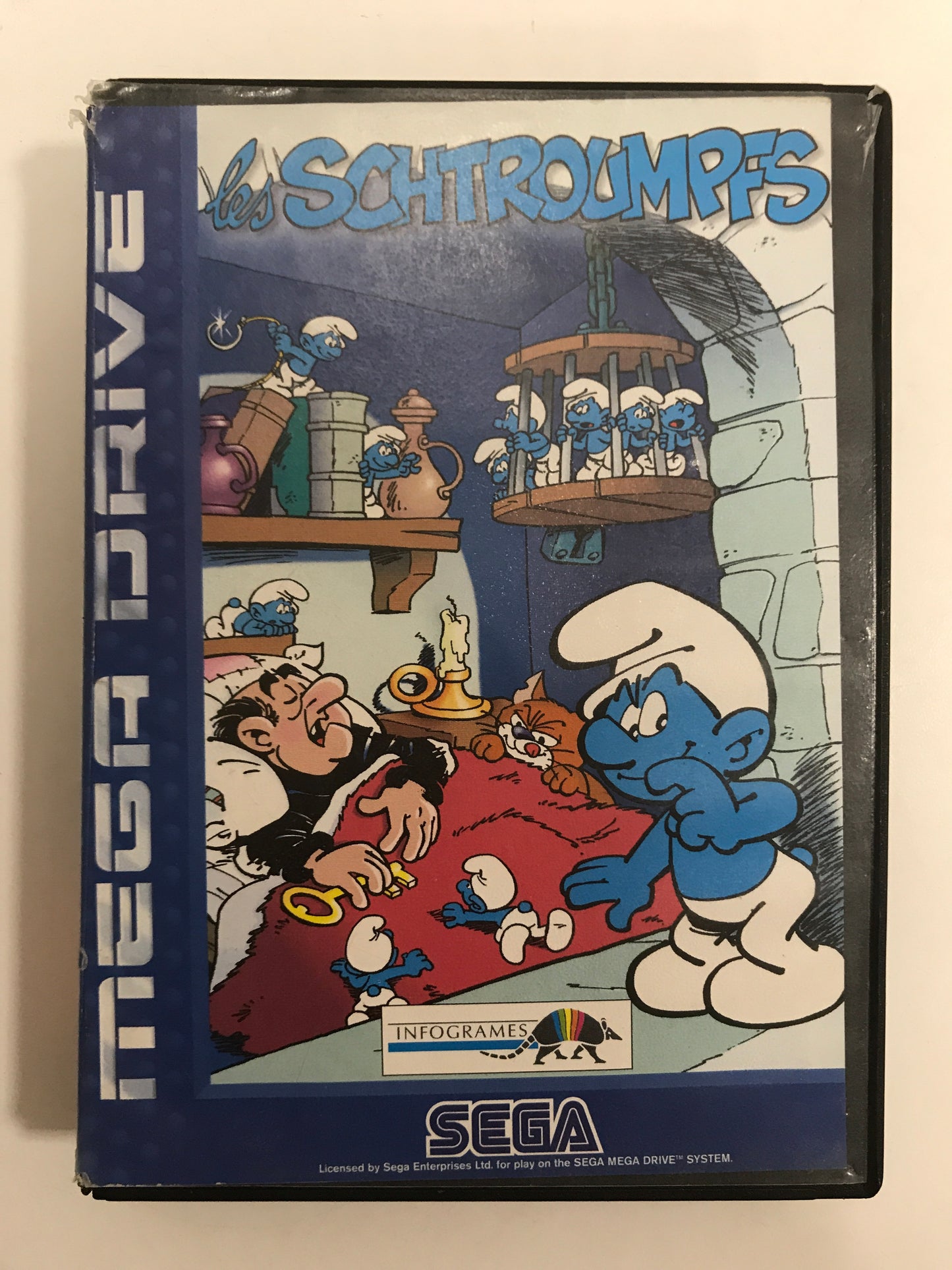 Les schtroumpfs sega megadrive avec notice