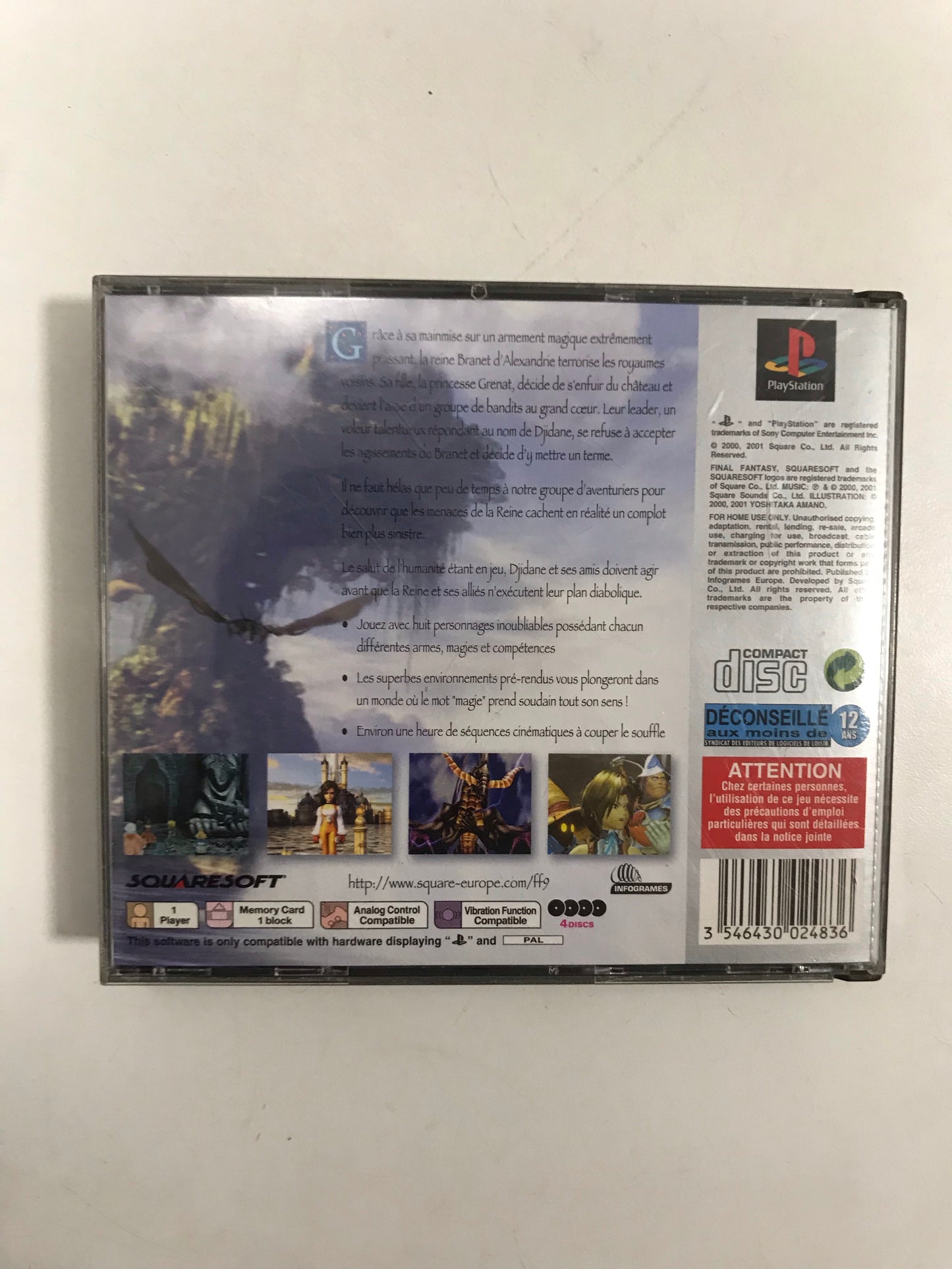 final fantasy 9 PAL Sony Ps1 sans notice