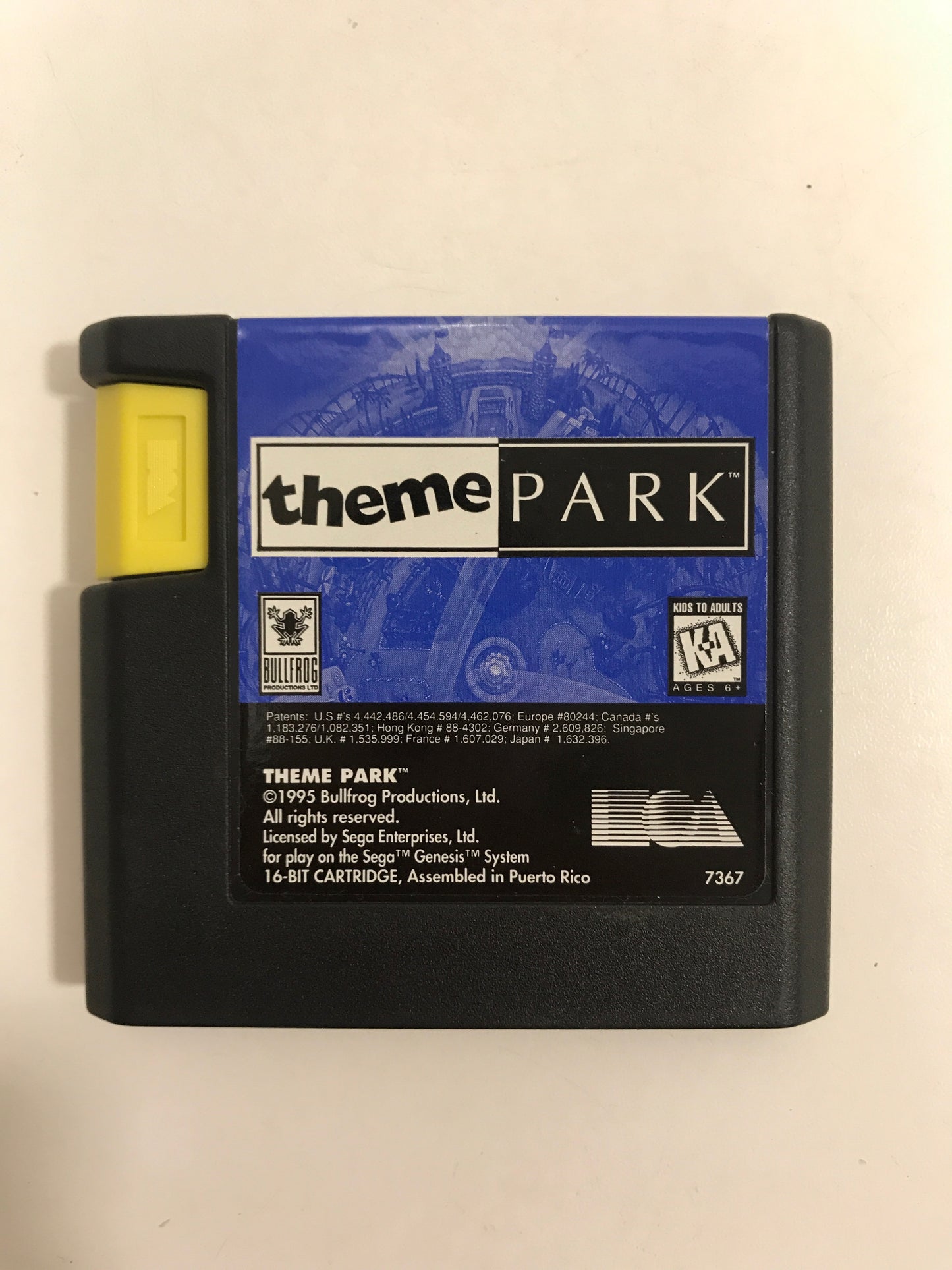 theme park sega megadrive avec notice