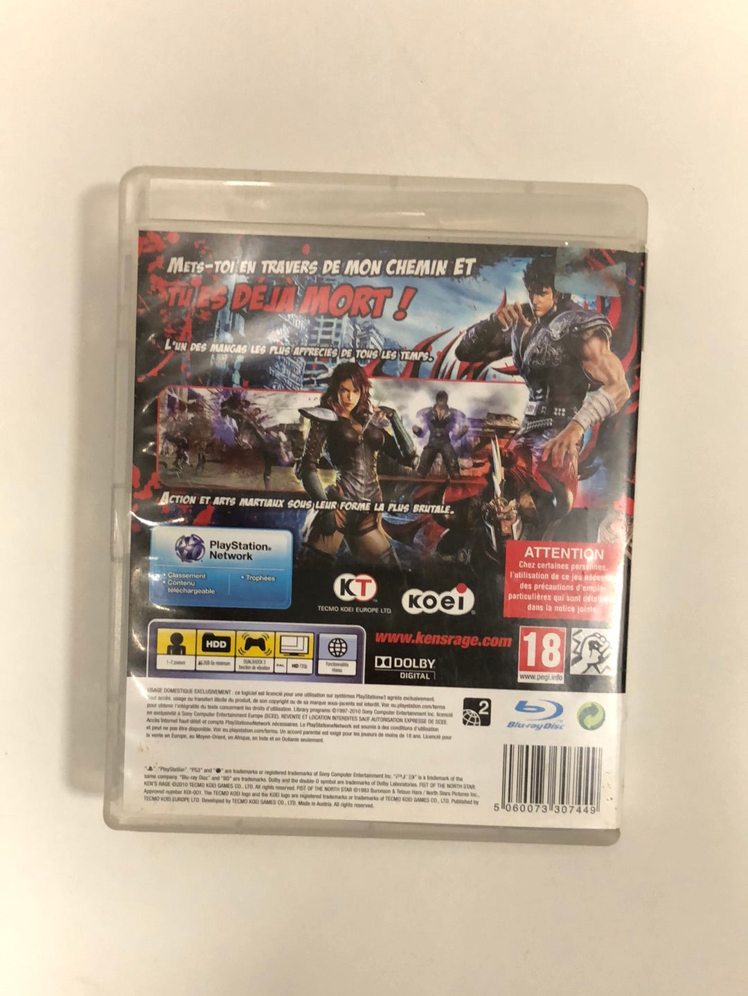 Fist of the north star ken’s rage Sony PS3 avec notice