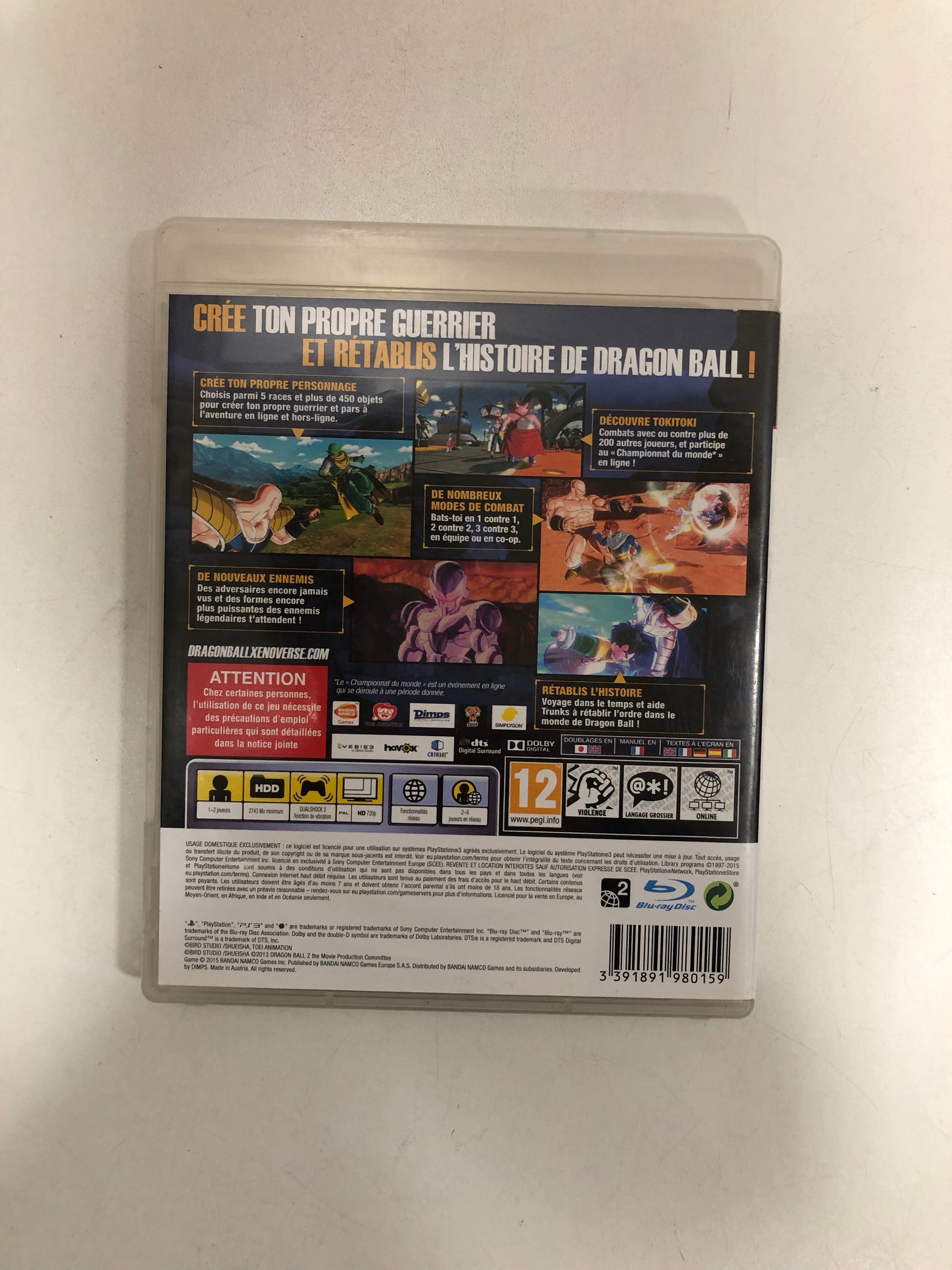 DragonBall Xenoverse 2 sans Notice pour Ps4 DragonBall Xenoverse 2 sans Notice pour Ps4