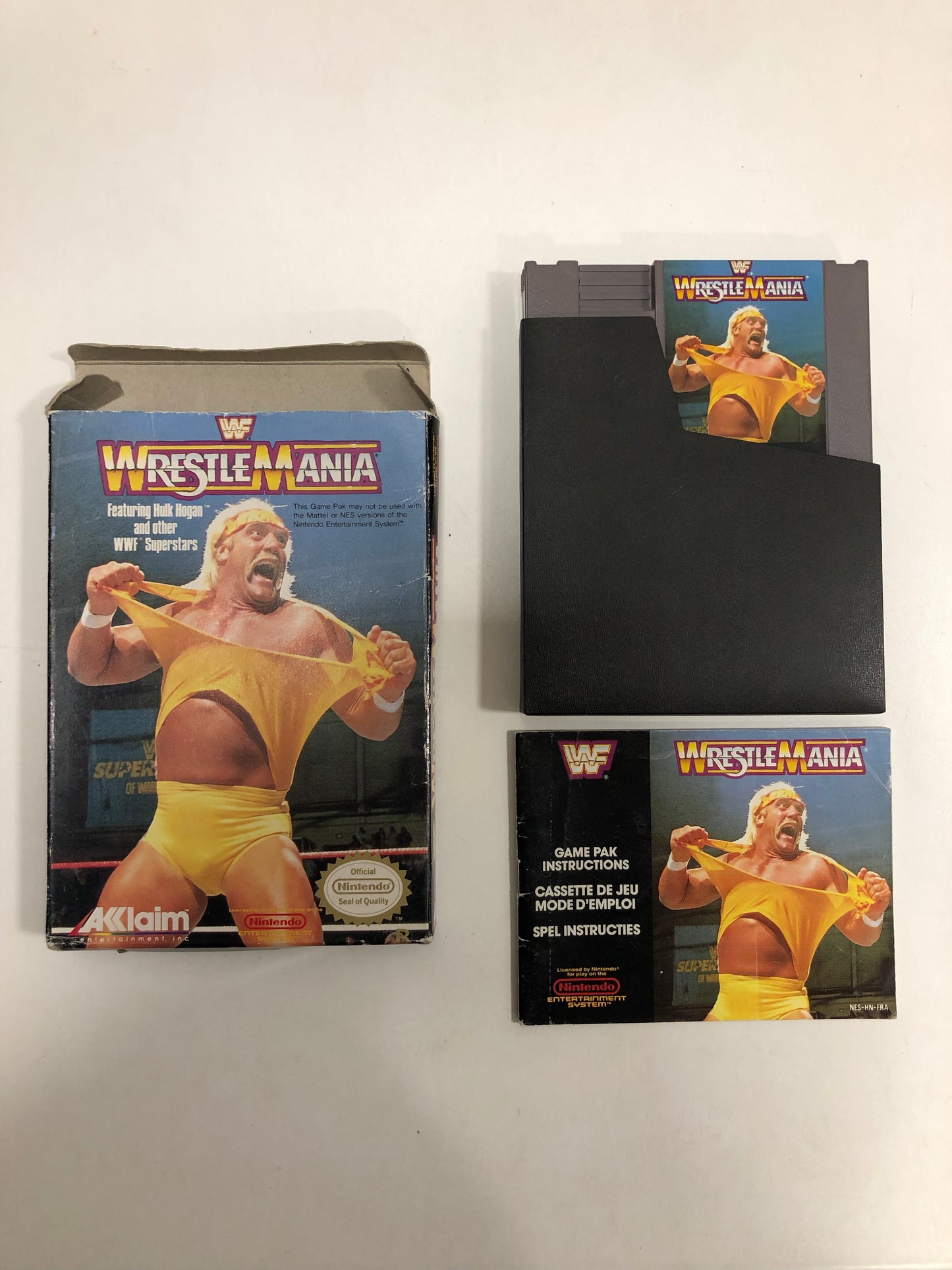 WWF Wrestlemania EEC Nintendo nes avec notice