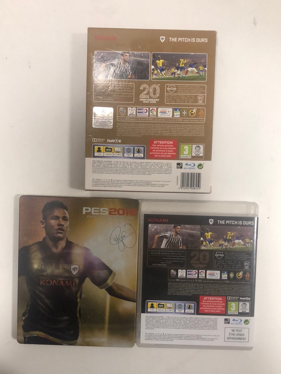 Pes 2016 édition anniversaire Sony PS3 avec notice et steelbook