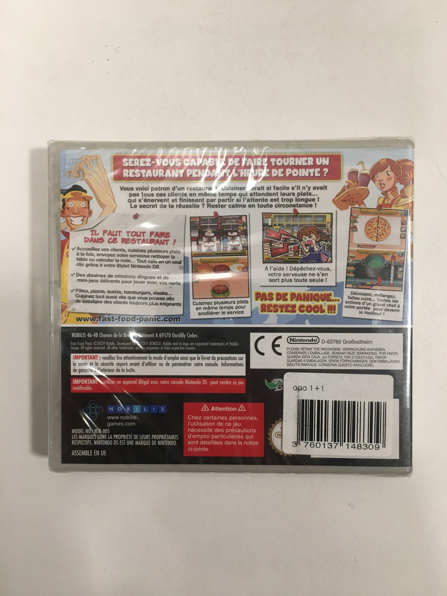 Fast food panic Nintendo ds neuf sous blister