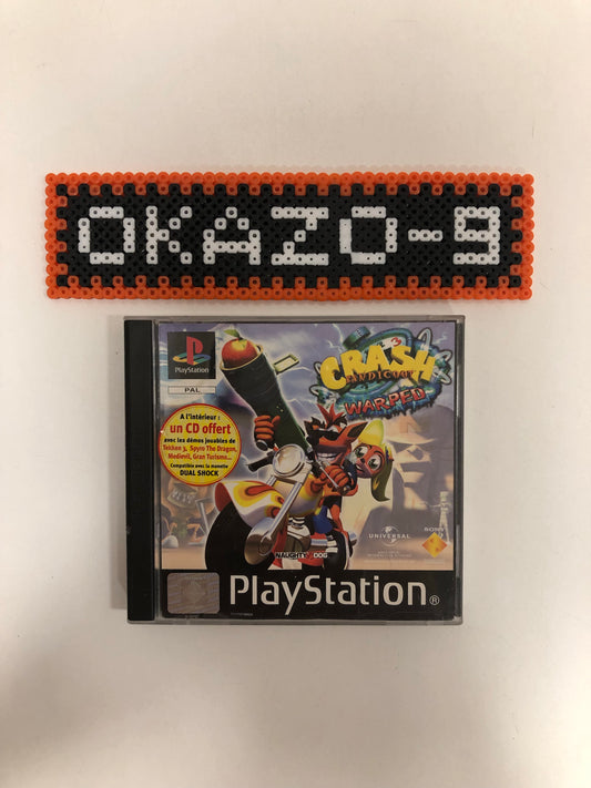 Crash bandicoot 3 warped + démo PAL Sony Ps1 avec notice