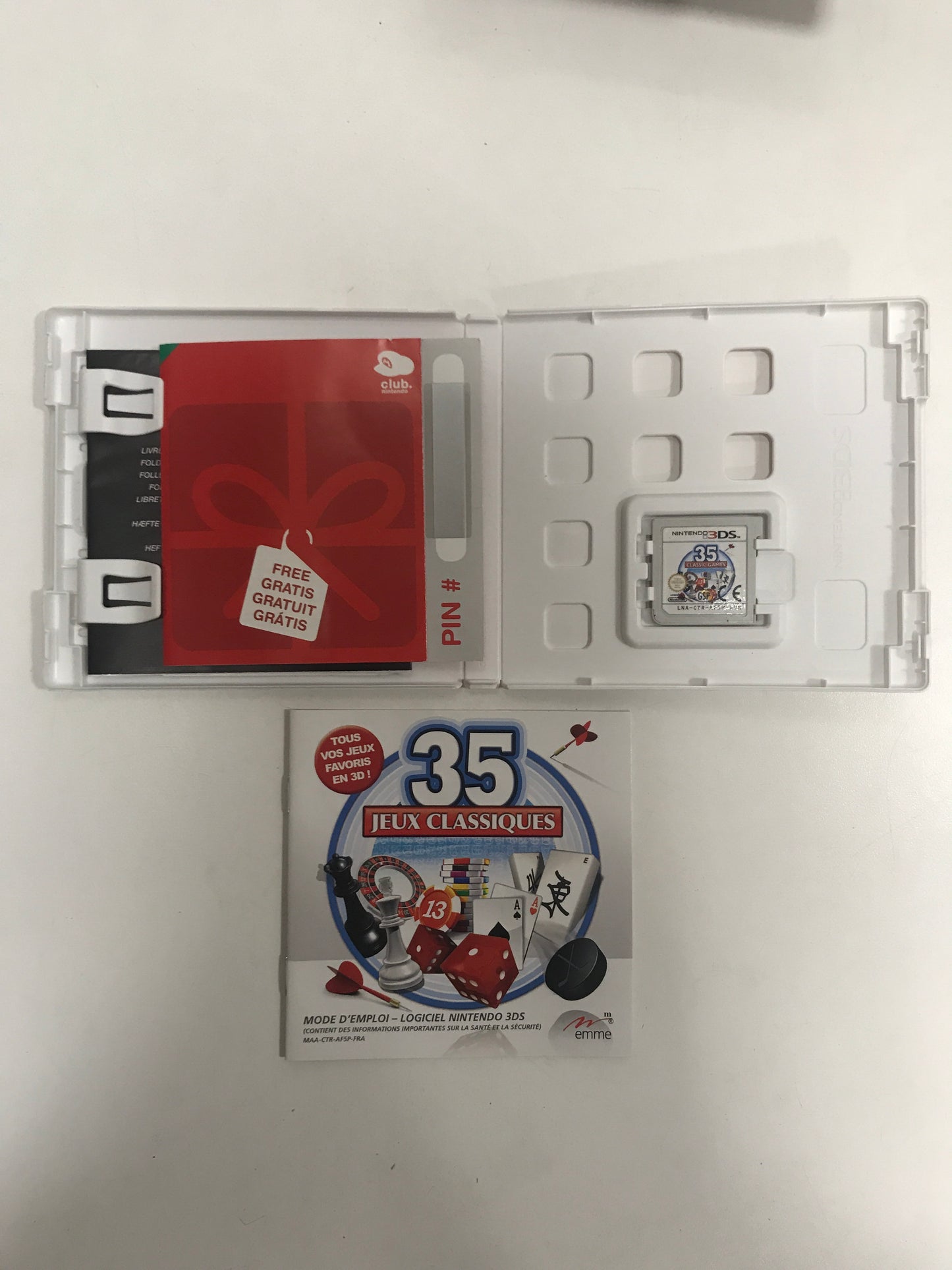 35 jeux classiques Nintendo 3ds avec notice
